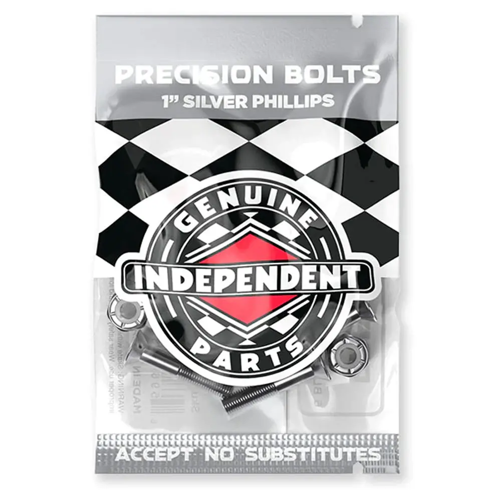 Independent Genuine Parts Phillips Hardware - Black/Silver - 1" 1