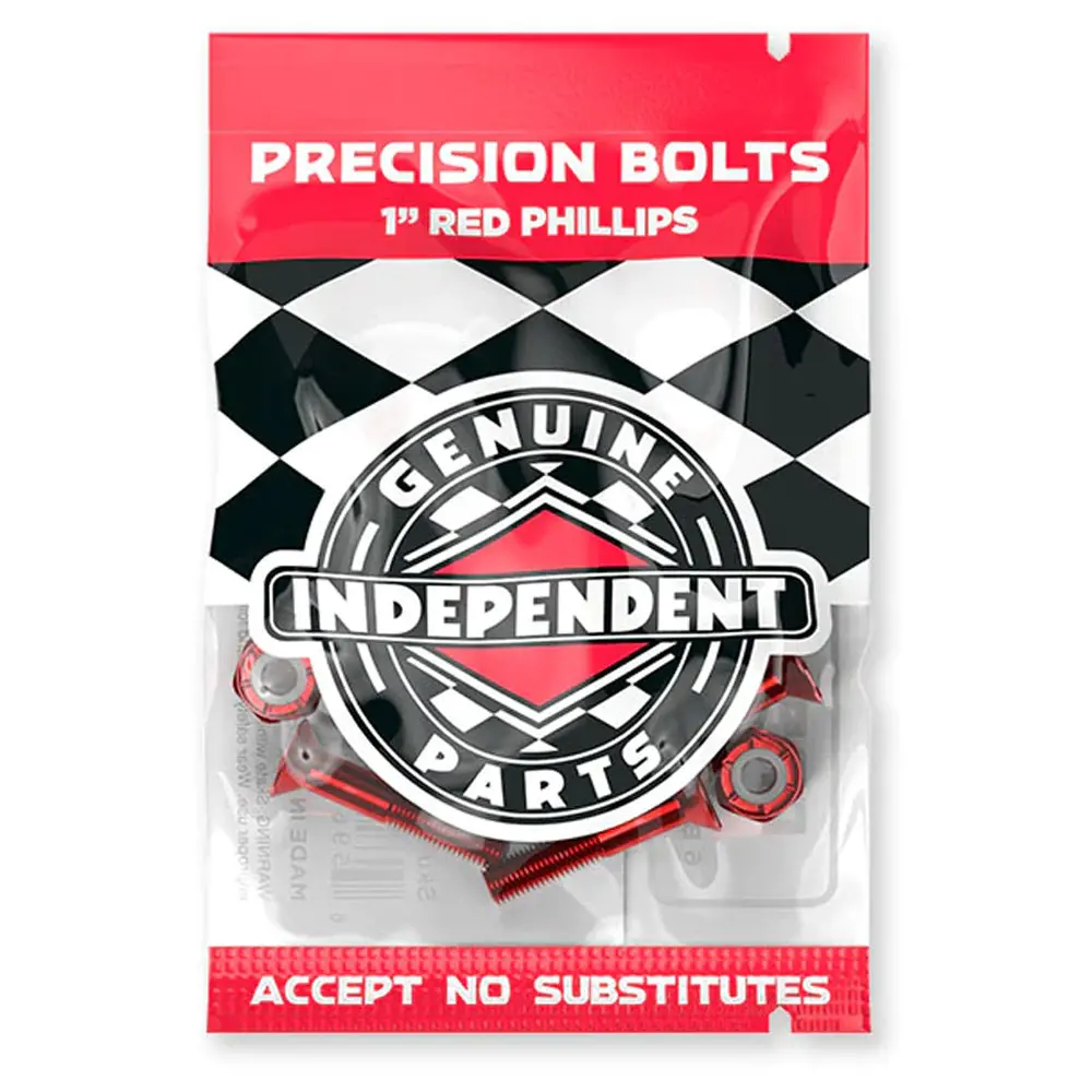 Independent Genuine Parts Phillips Hardware - Black/Red - 1" 1