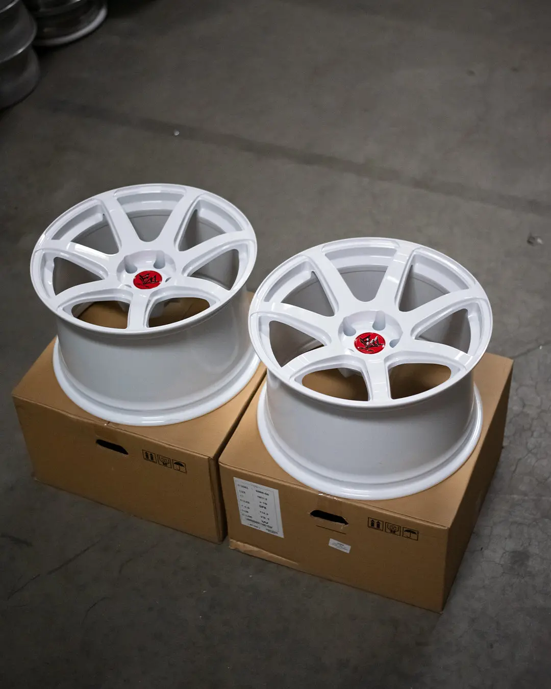 GMR 06 19-Inch Gloss White Alloy Wheels – 5x114.3 Bolt Pattern, +15mm Offset – Sold as Pair