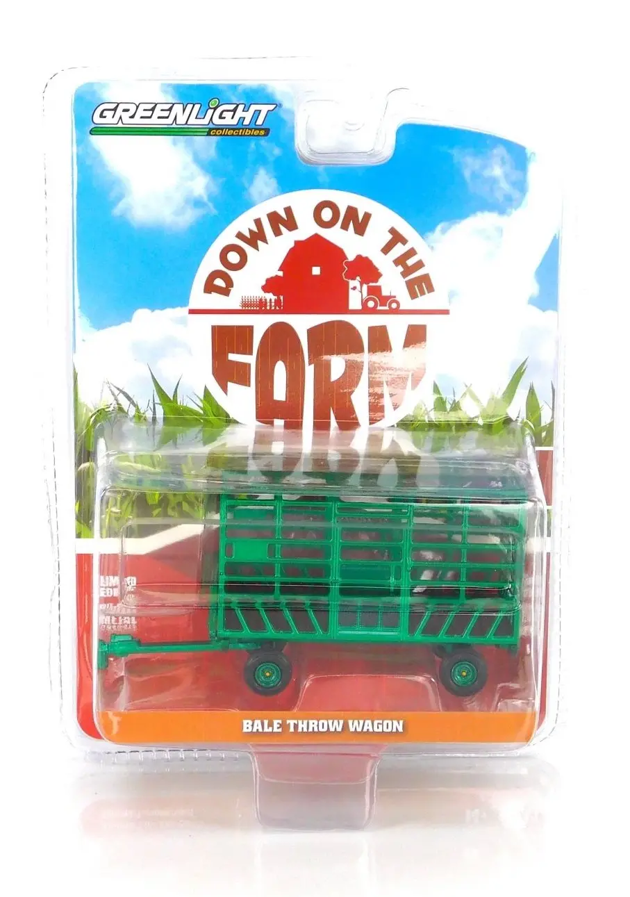 Green Machine Down On The Farm 48070F Bale Throw Wagon Yellow 1:64 Diecast 1