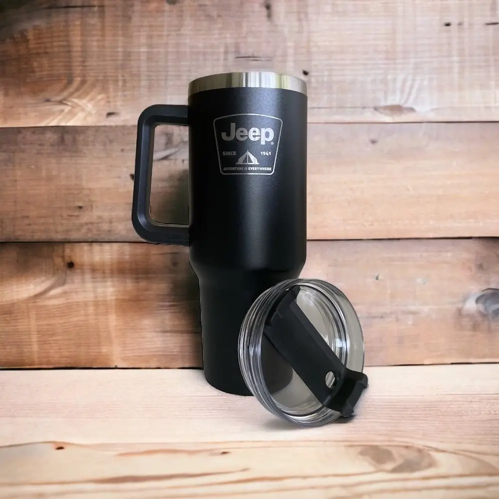 Handle Mug - Jeep Tent Badge 1