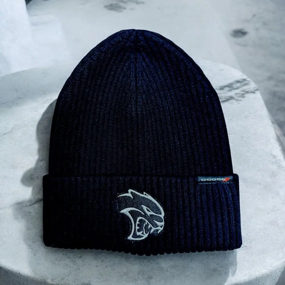 Hat - Dodge Hellcat Flip Knit Patch - Black 1
