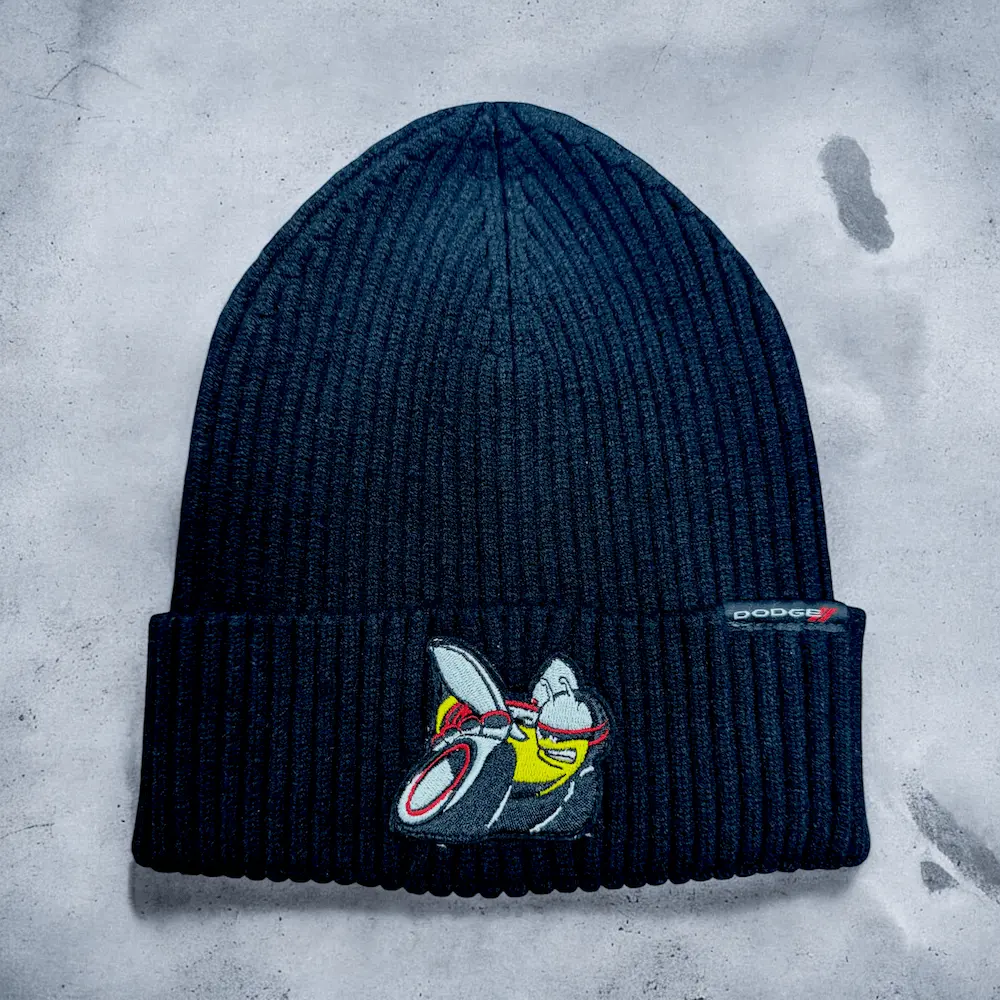 Hat - Dodge Scat Pack Flip Knit Patch - Black 1
