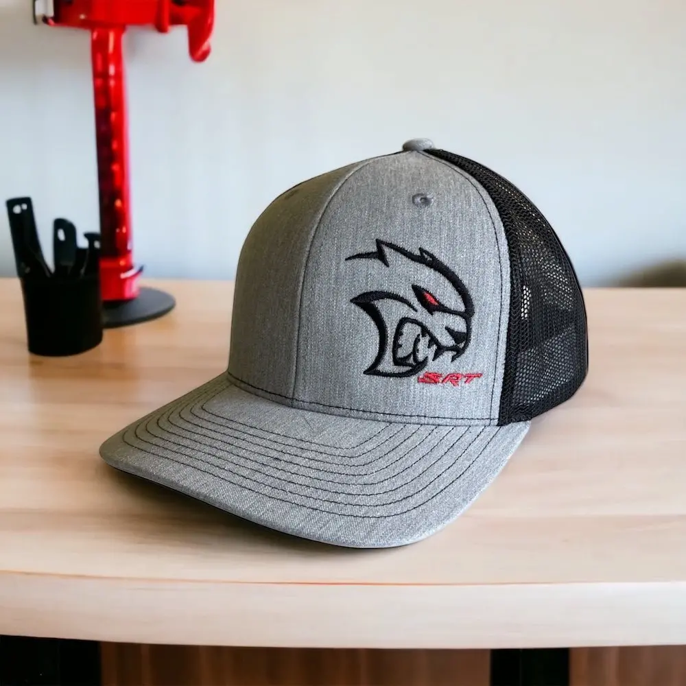 Hat - Dodge Srt Hellcat Redeye Snapback Trucker (Heather Grey/Black) 1