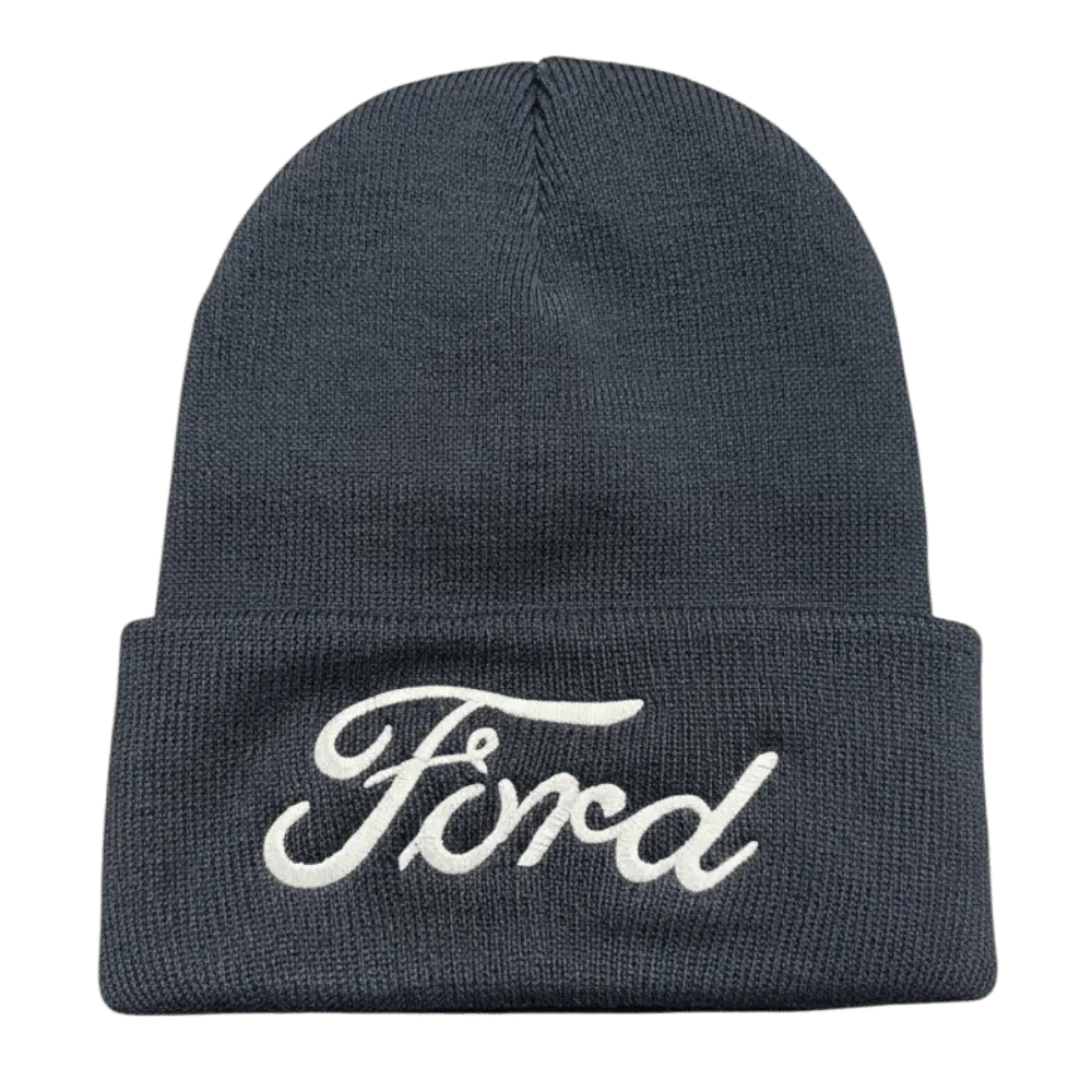 Hat - Ford Script Knit- Navy 1