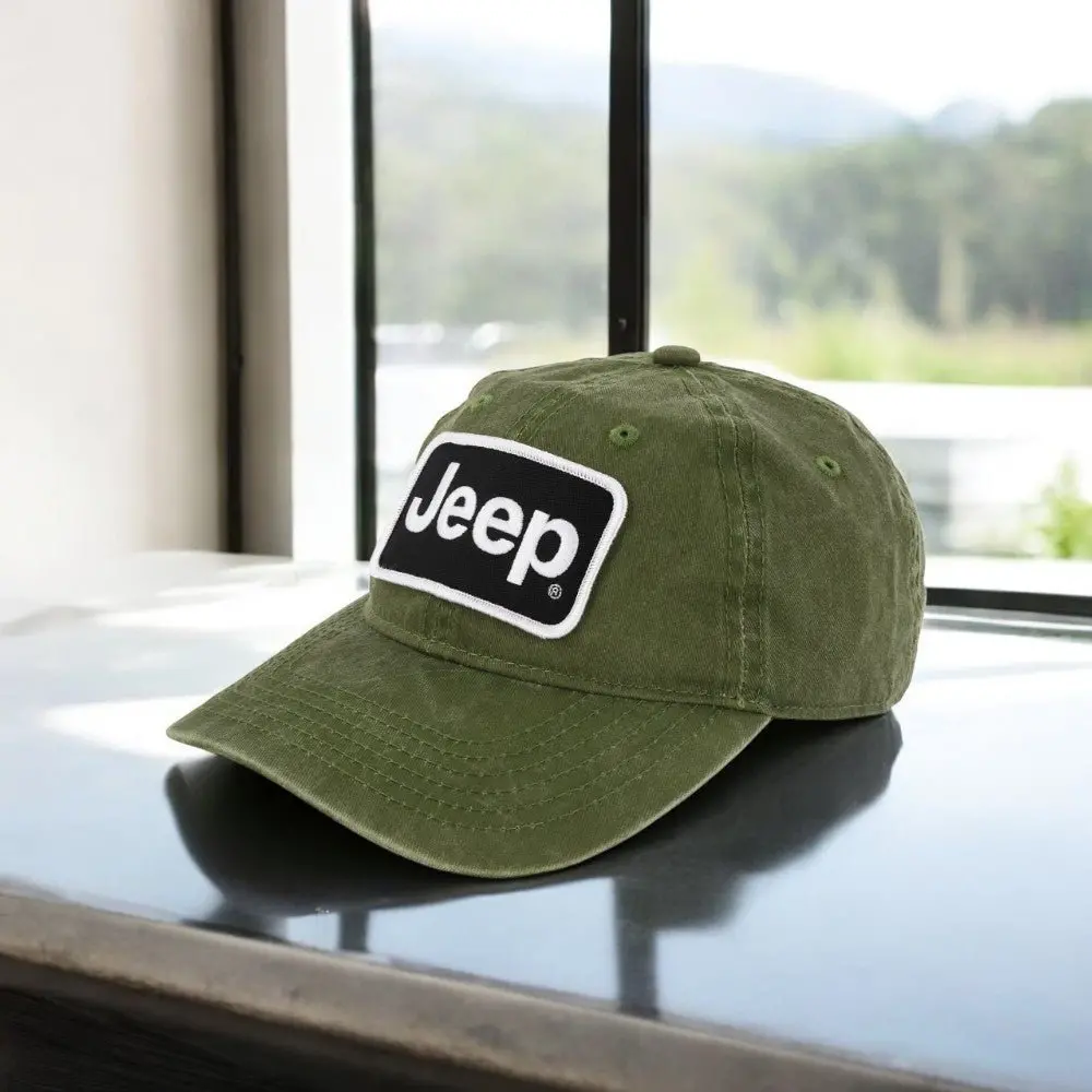Hat - Jeep Chino Twill Patch - Light Olive 1