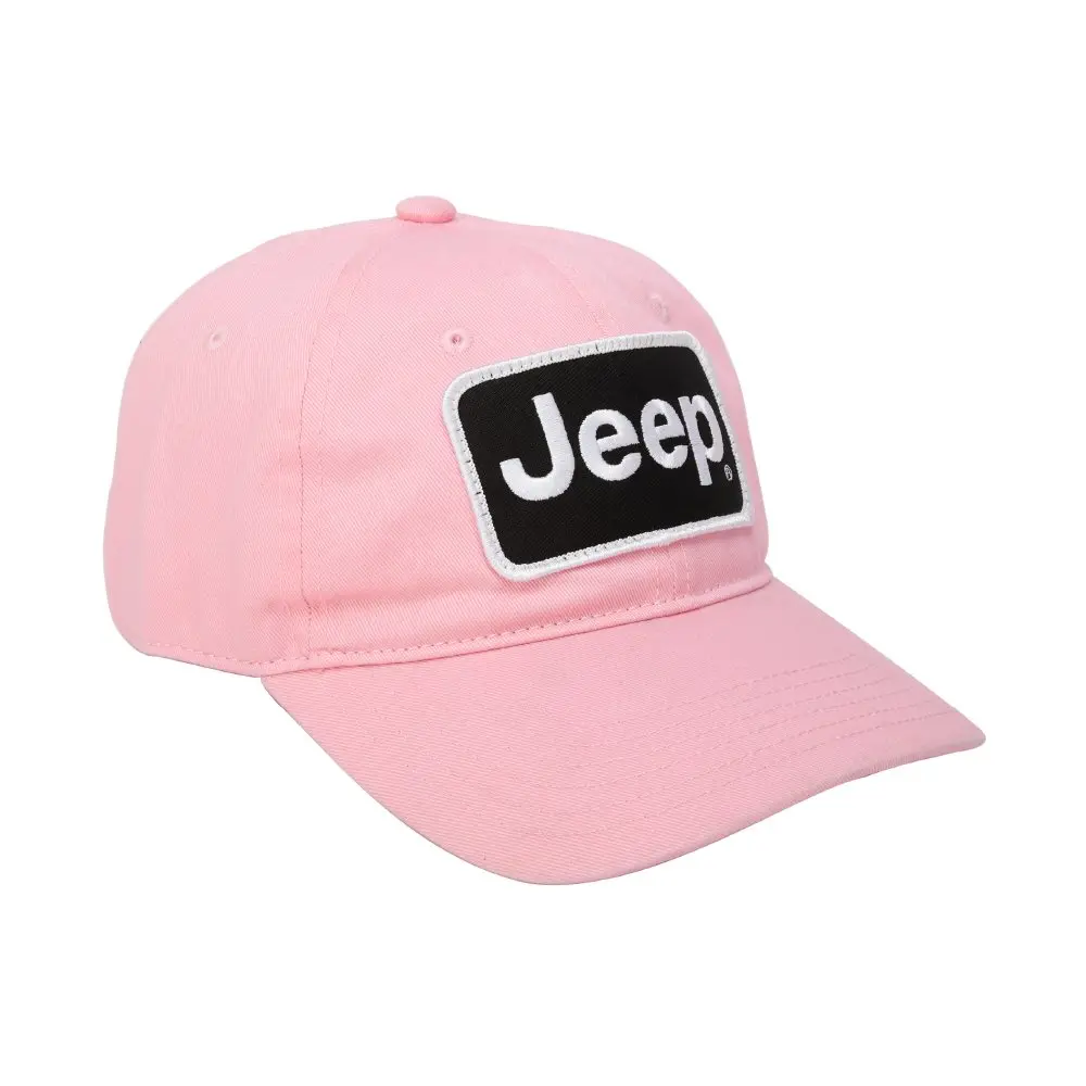Hat - Jeep Chino Twill Patch - Pink 1