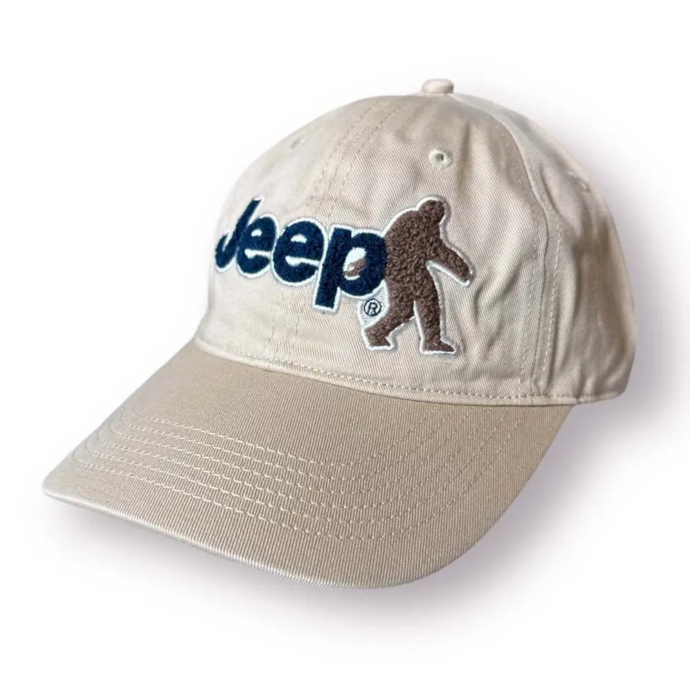 Hat - Jeep Chino Twill Ponytail With Chenille Sasquatch Patch - Khaki 1
