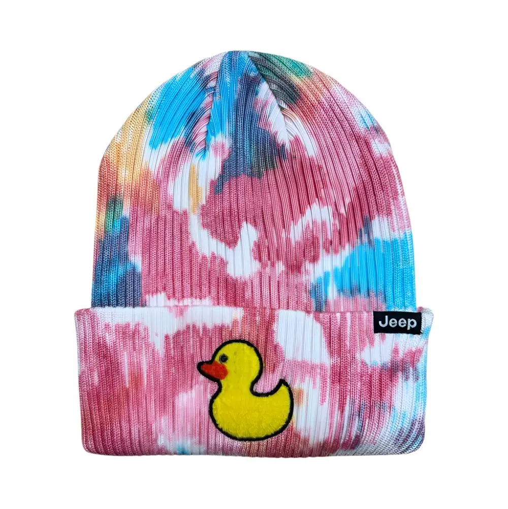 Hat - Jeep Duck Flip Knit Tie-Dye - Cotton Candy 1