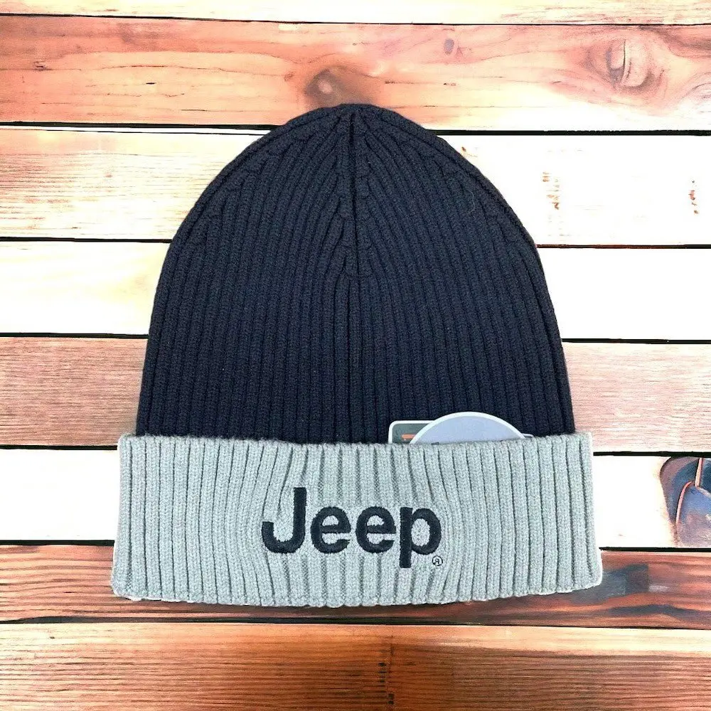 Hat - Jeep Flip Knit - Grey/Black 1