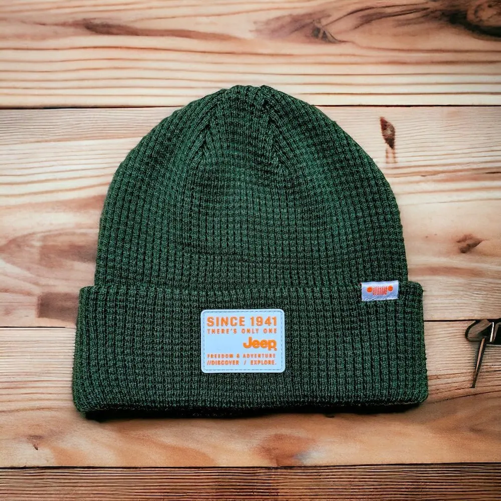 Hat - Jeep Flip Knit Stencil - Green 1