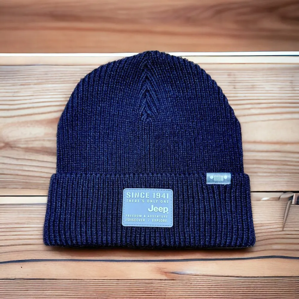 Hat - Jeep Flip Knit Stencil - Navy 1