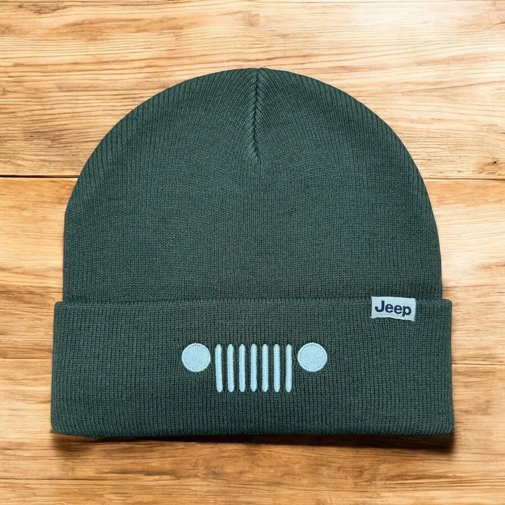 Hat - Jeep Grille Flip Knit - Army Green 1