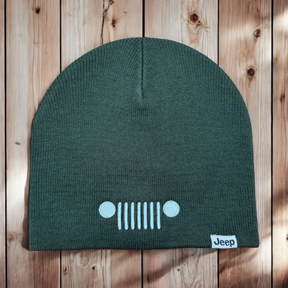 Hat - Jeep Knit Beanie- Olive 1