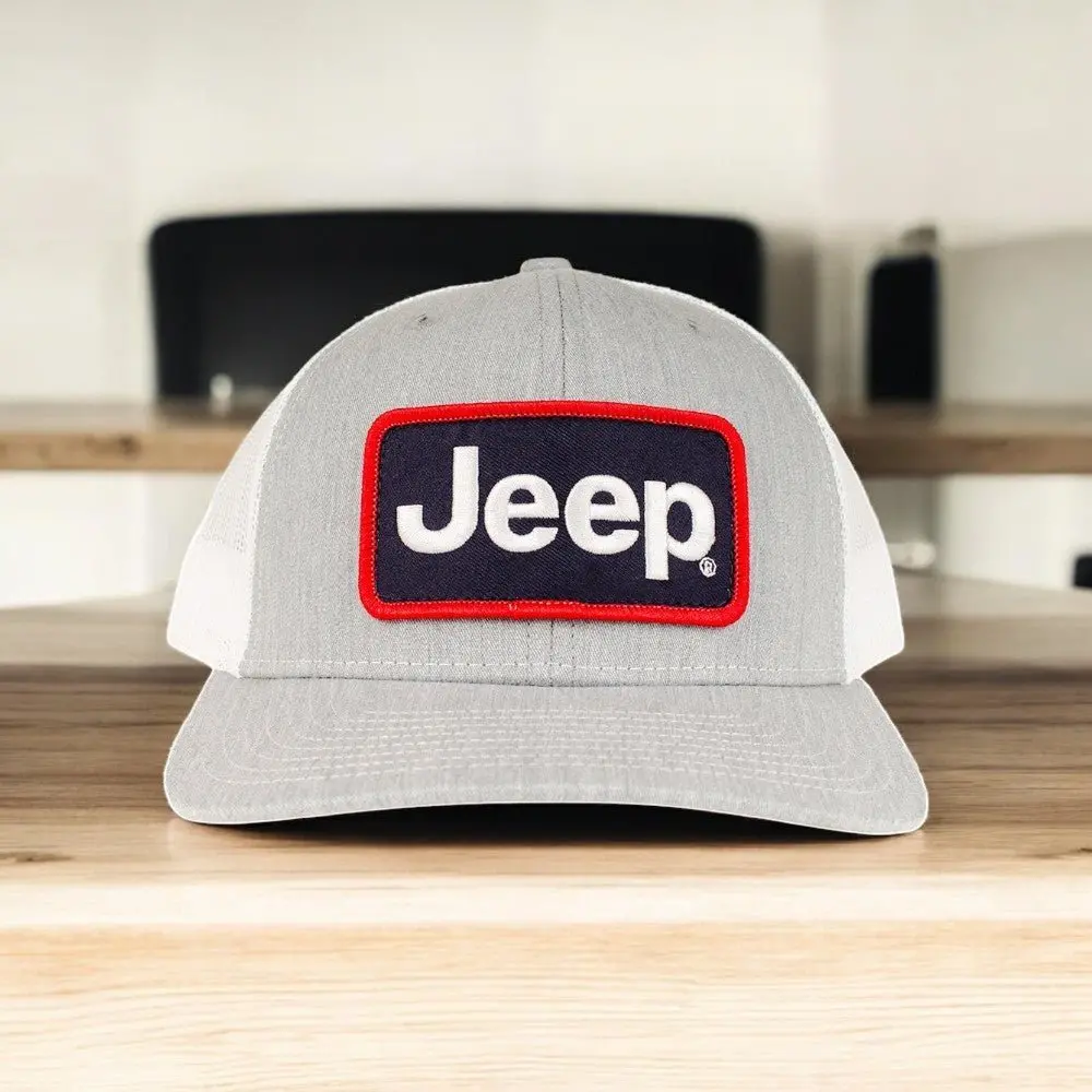 Hat - Jeep Patch Hat - Heather Grey/White 1