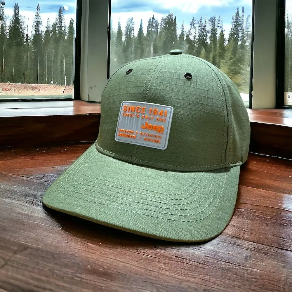 Hat - Jeep Stencil Ripstop Hat - Green 1
