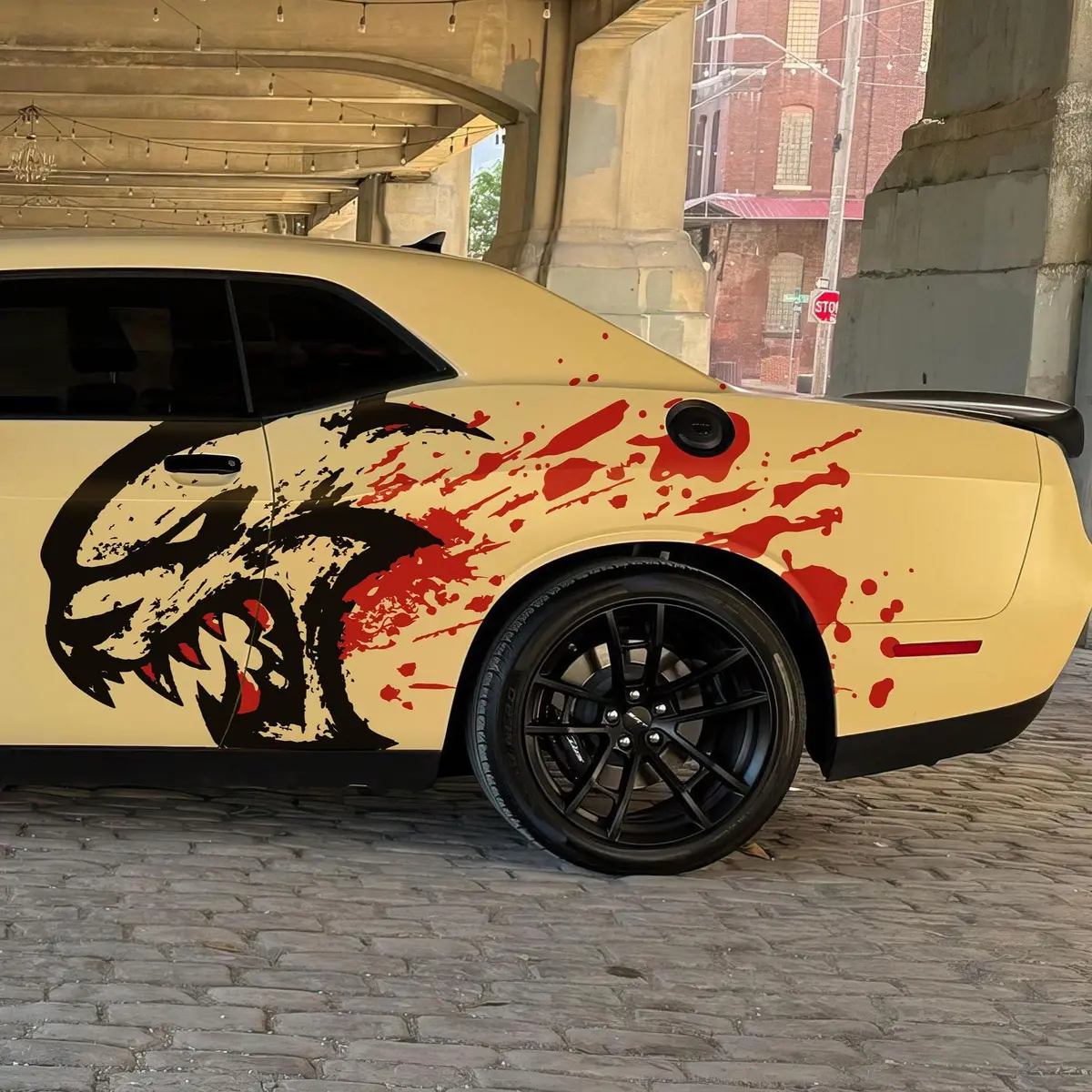 Hellcat Decal Sticker For Challenger, Charger, Durango Srt. Blood Splatter Car Decal. #6993 1