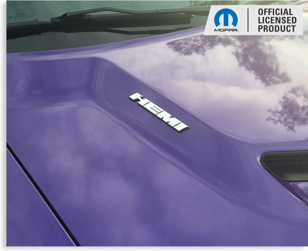 Hemi Emblem Overlay Decals (Pair)  Dodge Challenger 1
