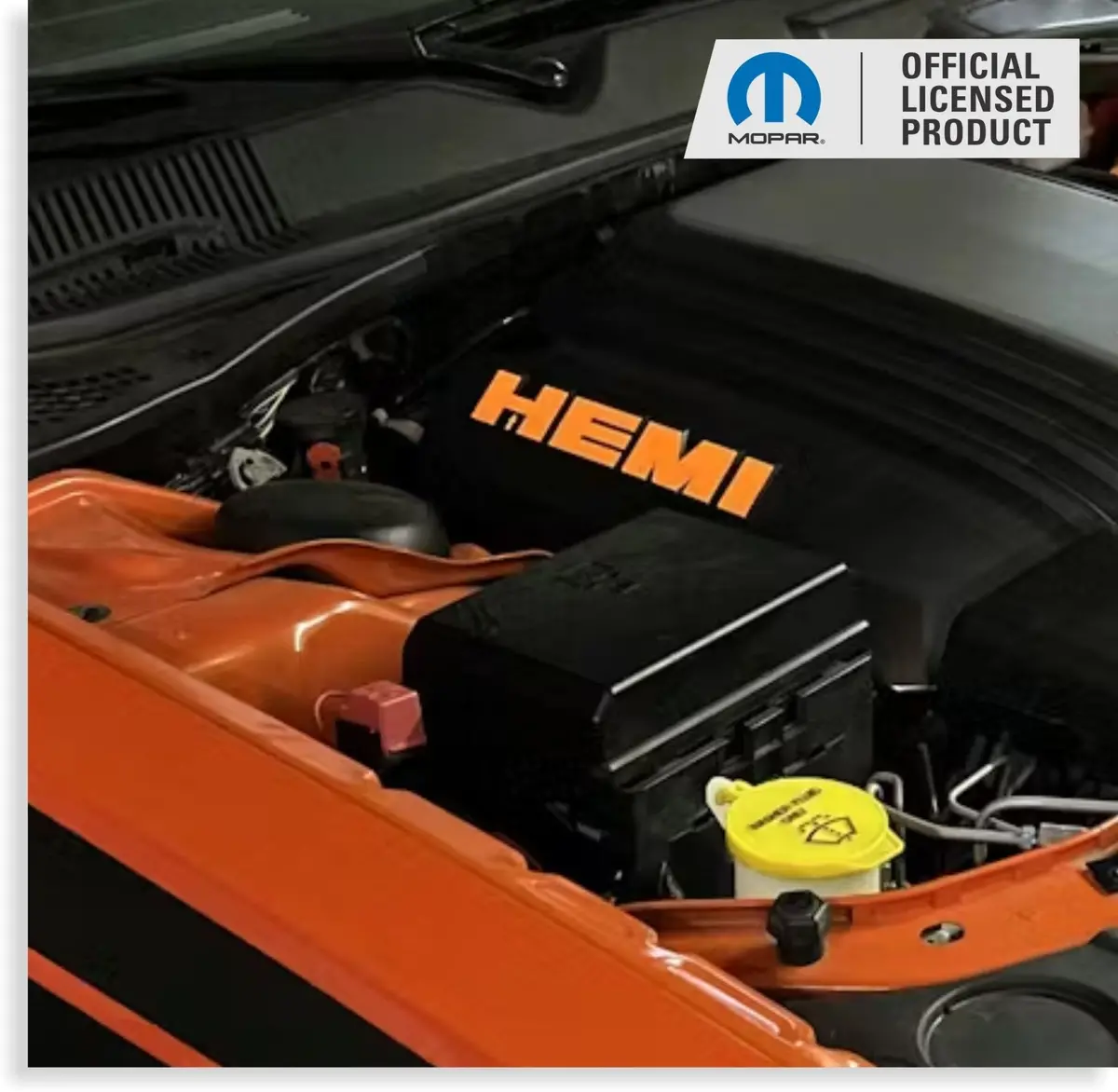 Hemi Lettering Engine Cover Decals - 09-23 Challenger R/T 1