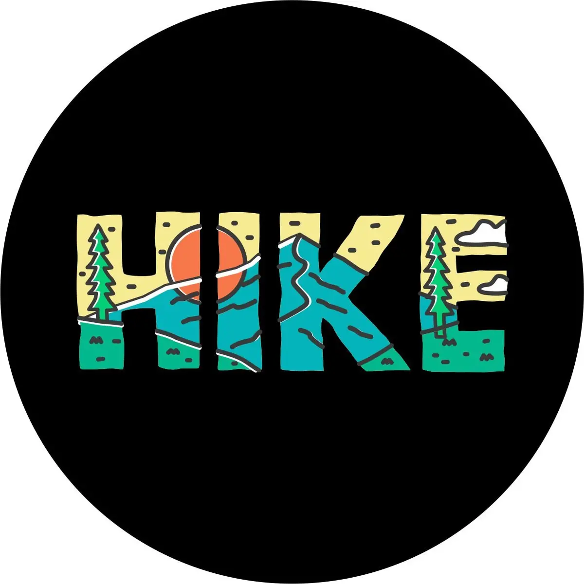 Hike Mountains Spare Tire Cover For Jeep, Bronco, Rv, Campers, Trailers, & More 1