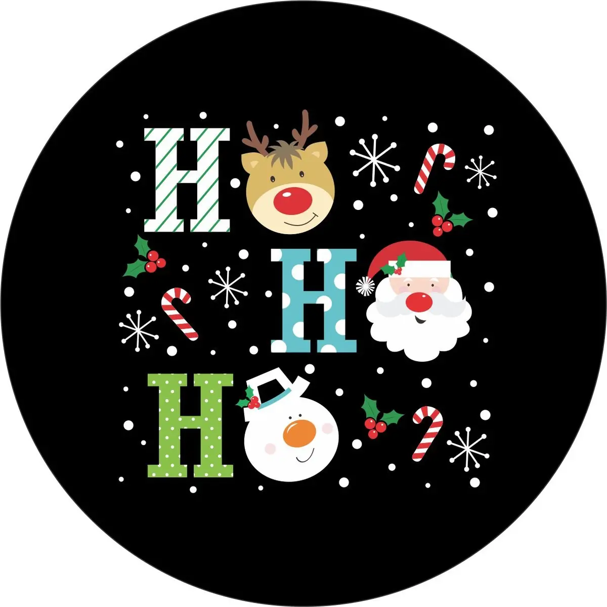 Ho Ho Ho Santa, Frosty, Rudolph Spare Tire Cover For Jeep, Bronco, Rv, Camper & More 1