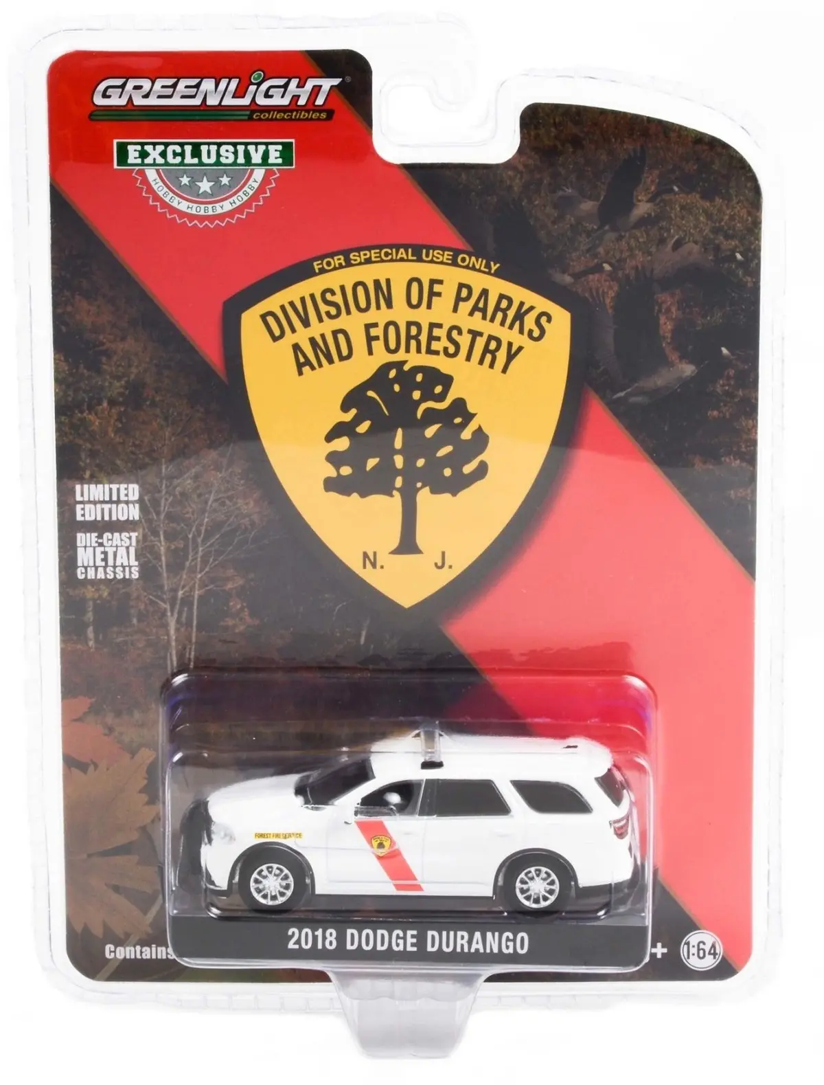 Hobby Exclusive 30267 2018 Dodge Durango New Jersey State Forest Fire Service 1:64 Diecast 1
