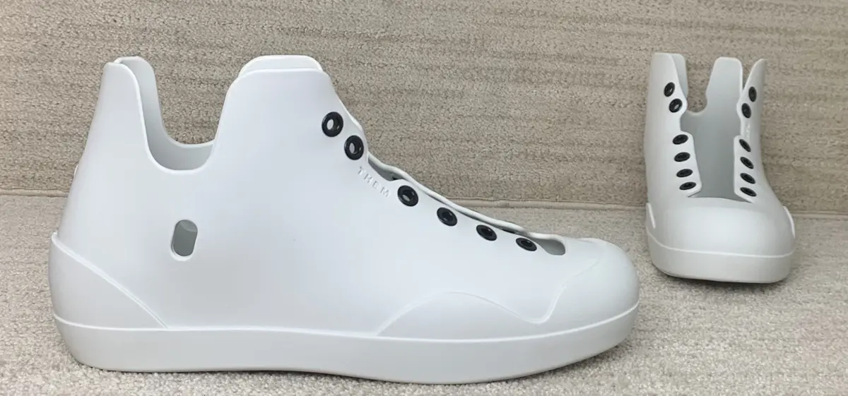 Them Skates 909 White Lower Shell Only (Black Eyelets) 1