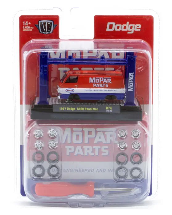 1967 Dodge A100 Mopar Parts M2 Machines 1:64 Scale Model Kit Release 74 1
