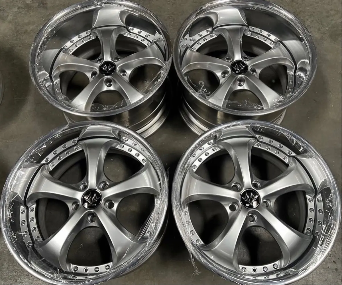 18-Inch GMR Saint Alloy Wheels — 5x112 Bolt Pattern, Silver Machined Finish