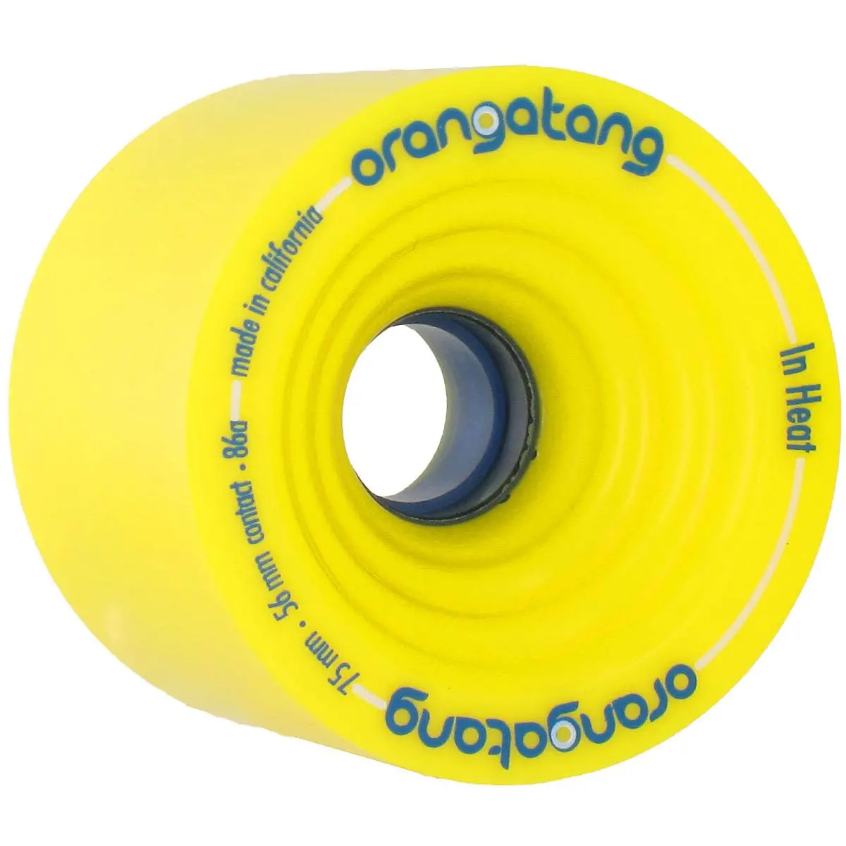 Orangatang In Heat 86A Longboard Wheels - Yellow - 75Mm 1
