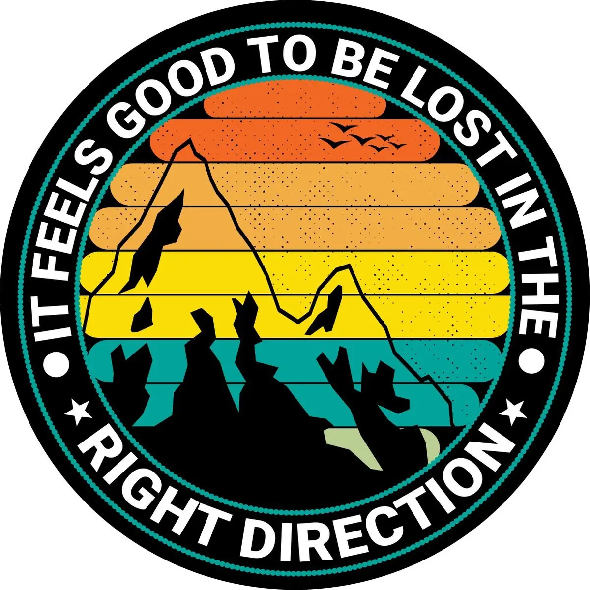 It Feels Good To Be Lost Mountain Landscape Spare Tire Cover 1