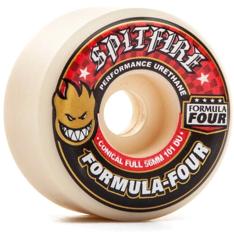 Spitfire Formula Four 54mm Conical Skateboard Wheels – 101A Hardness