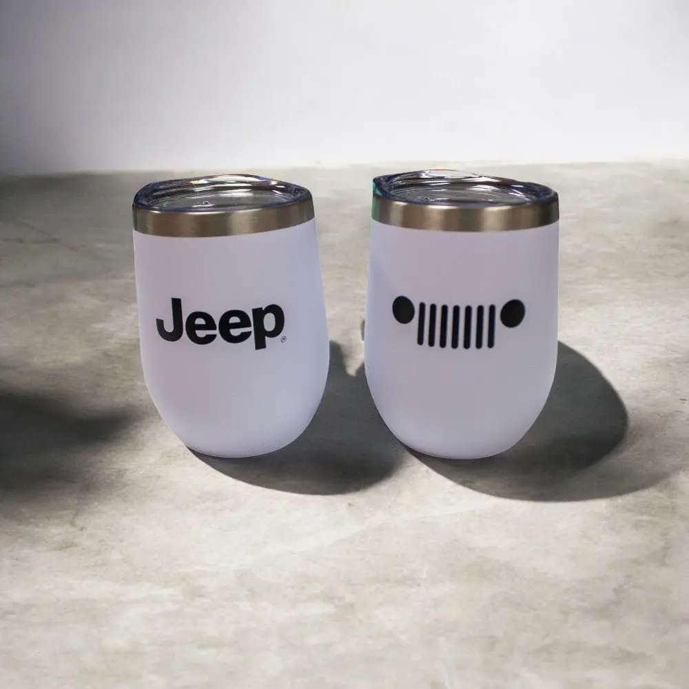 Jeep Insulated Wine Tumbler - White Matte 1