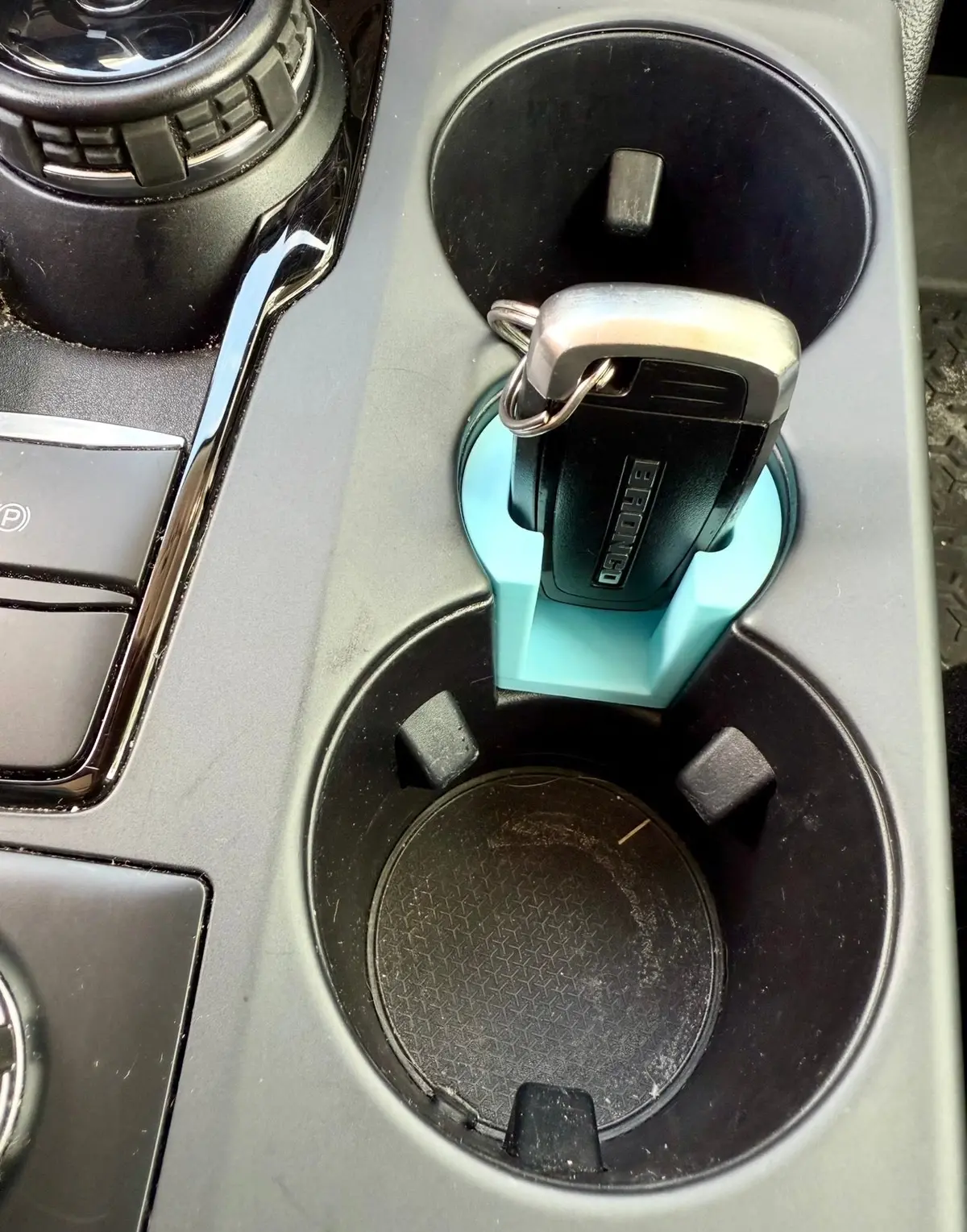 Key Fob Holder Insert For Cup Holder, Fits 2021+ Bronco Sport 1