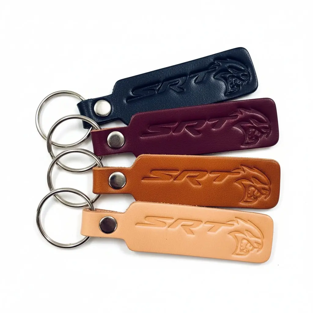 Keychain - Dodge Srt Hellcat Leather 1