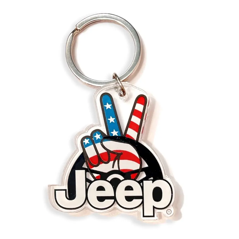 Keychain - Jeep Wave Usa (Acrylic) 1