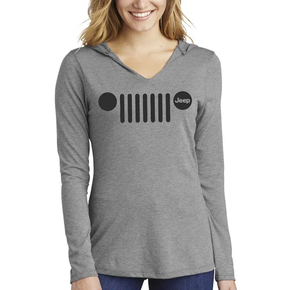 Ladies Triblend Hooded Pullover - Jeep® Grille Text 1