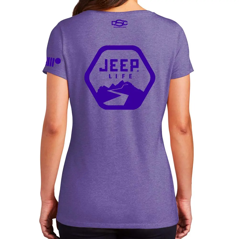 Ladies V-Neck Jeep® Life Reign Tone Triblend-Final Sale 2