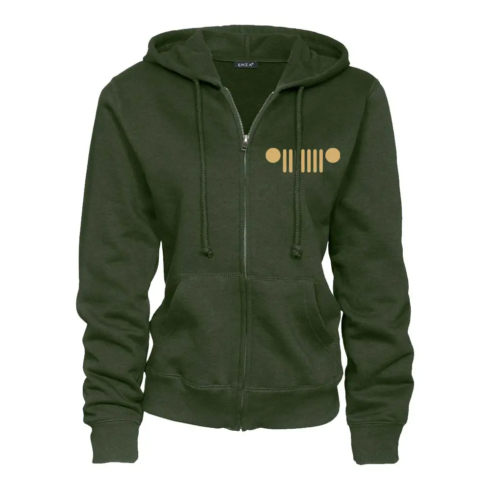 Ladies Jeep® Live Love Explore Zip-Hoodie - Olive Green-Final Sale 2