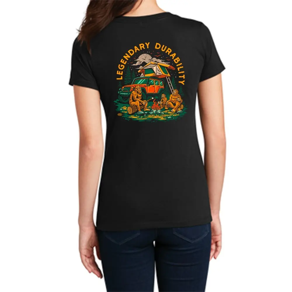 Ladies V-Neck - Jeep® Sasquatch Family 1
