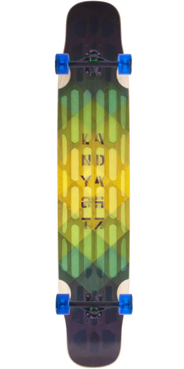 Landyachtz Hollowtech Stratus Blue Super Flex Longboard Complete 1