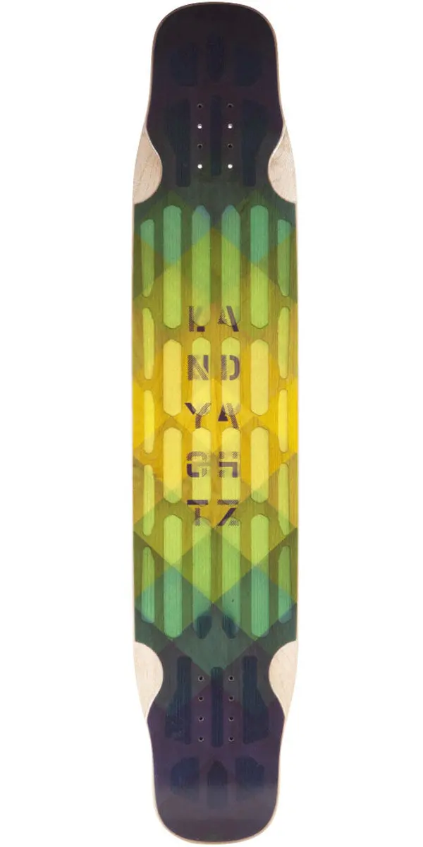 Landyachtz Hollowtech Stratus Blue Super Flex Longboard Deck 1