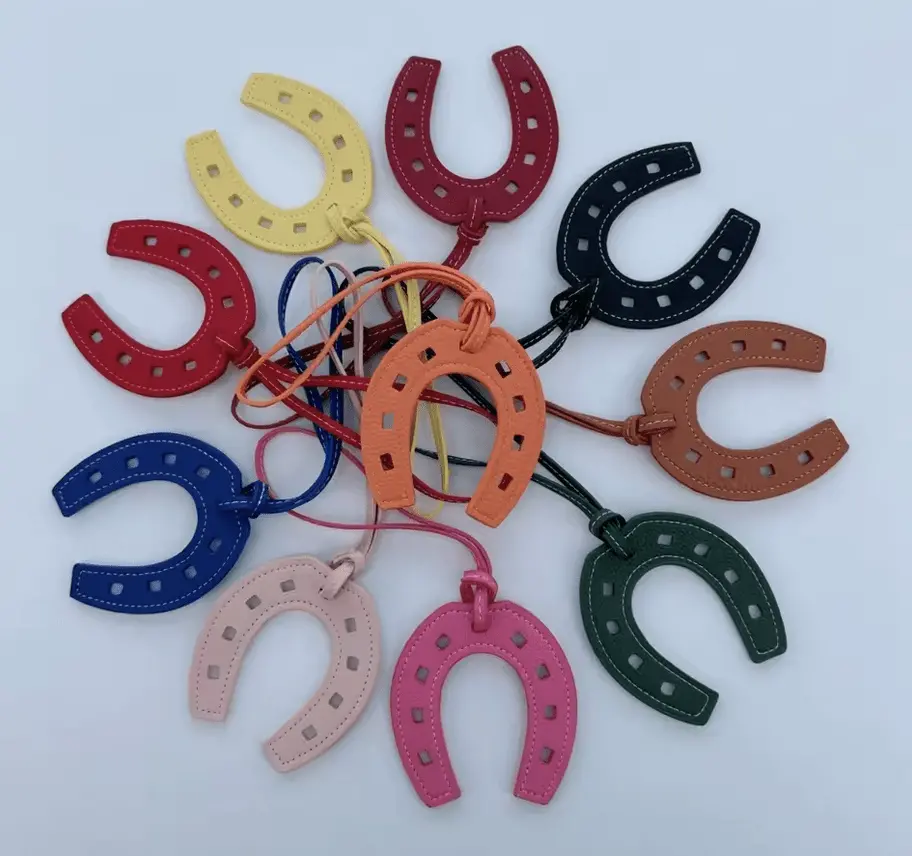 Leather Horseshoe Keychain 1