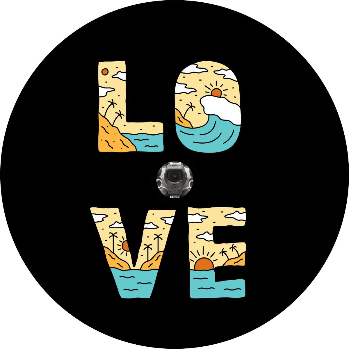 Love Beach Creative Spare Tire Cover For Jeep, Bronco, Rv, Camper, & More 3