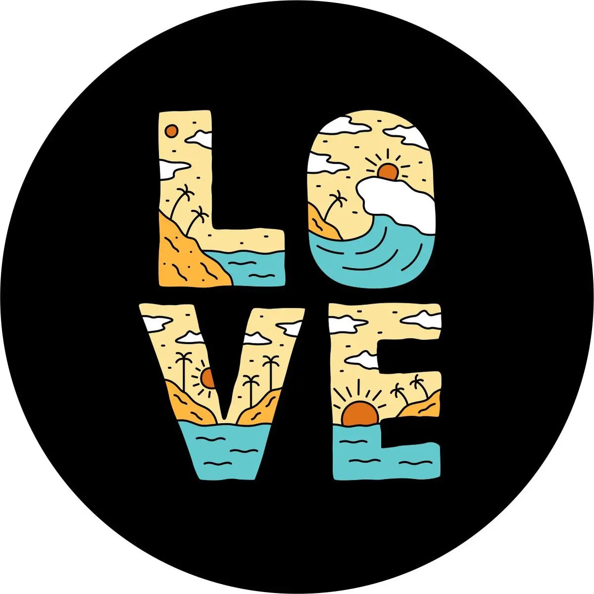 Love Beach Creative Spare Tire Cover For Jeep, Bronco, Rv, Camper, & More 1