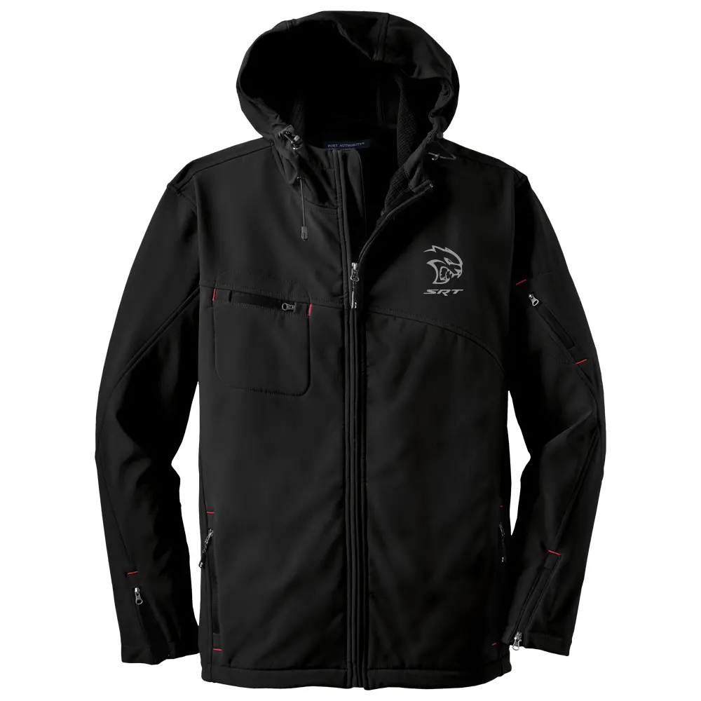 Mens Dodge® Hellcat Hooded Softshell Jacket - Black 1