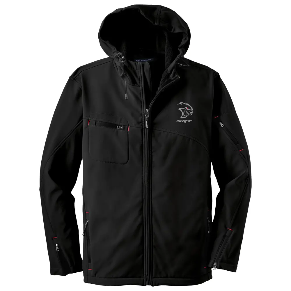 Mens Dodge® Hellcat Redeye Hooded Softshell Jacket - Black 1
