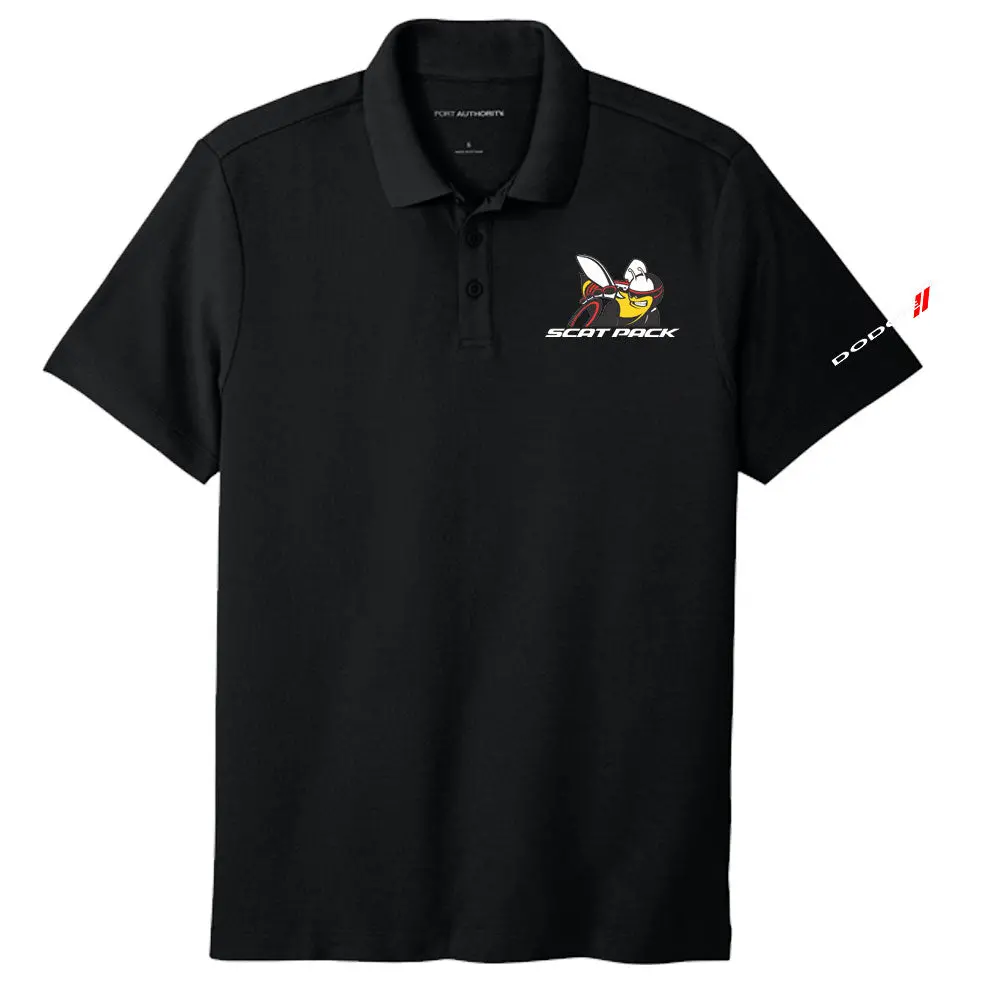 Mens Dodge Scat Pack Polo Shirt - Black 1