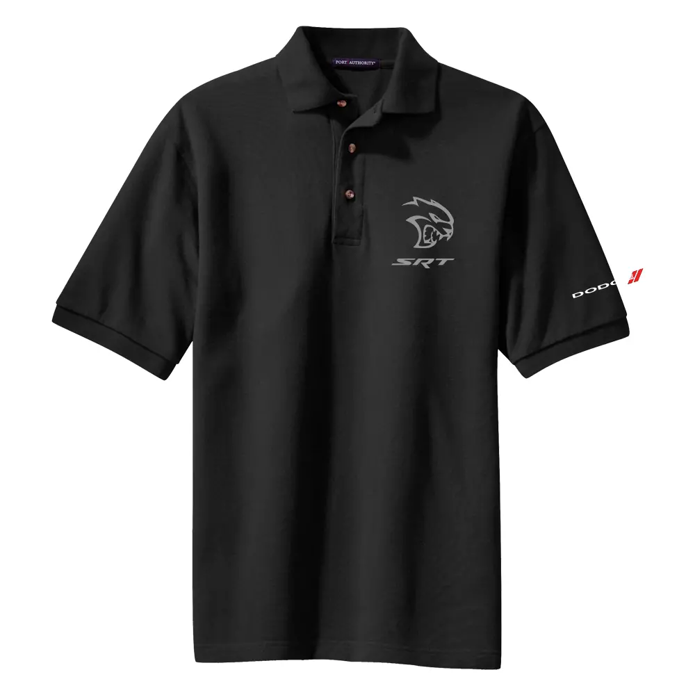 Mens Dodge Srt Hellcat Polo Shirt - Black 1