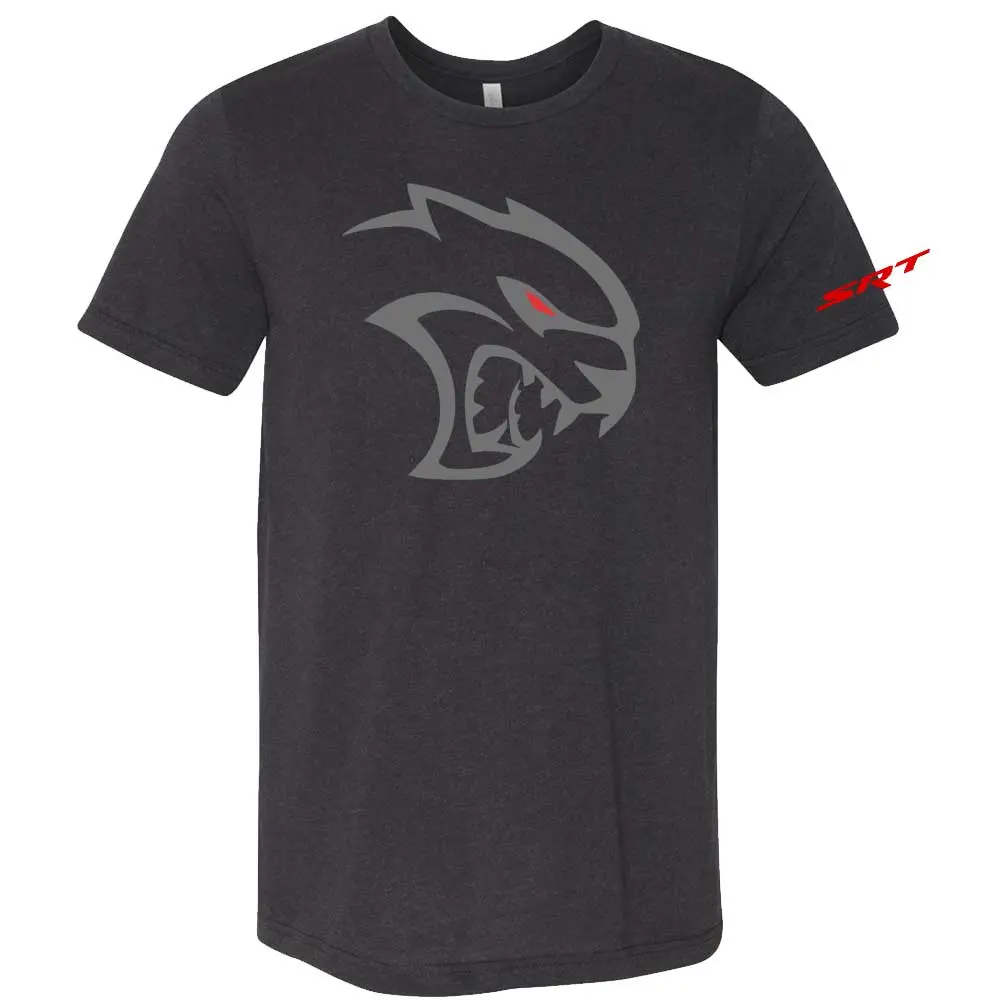 Mens T-Shirt Dodge Srt Hellcat Redeye - Heather Black Triblend 1